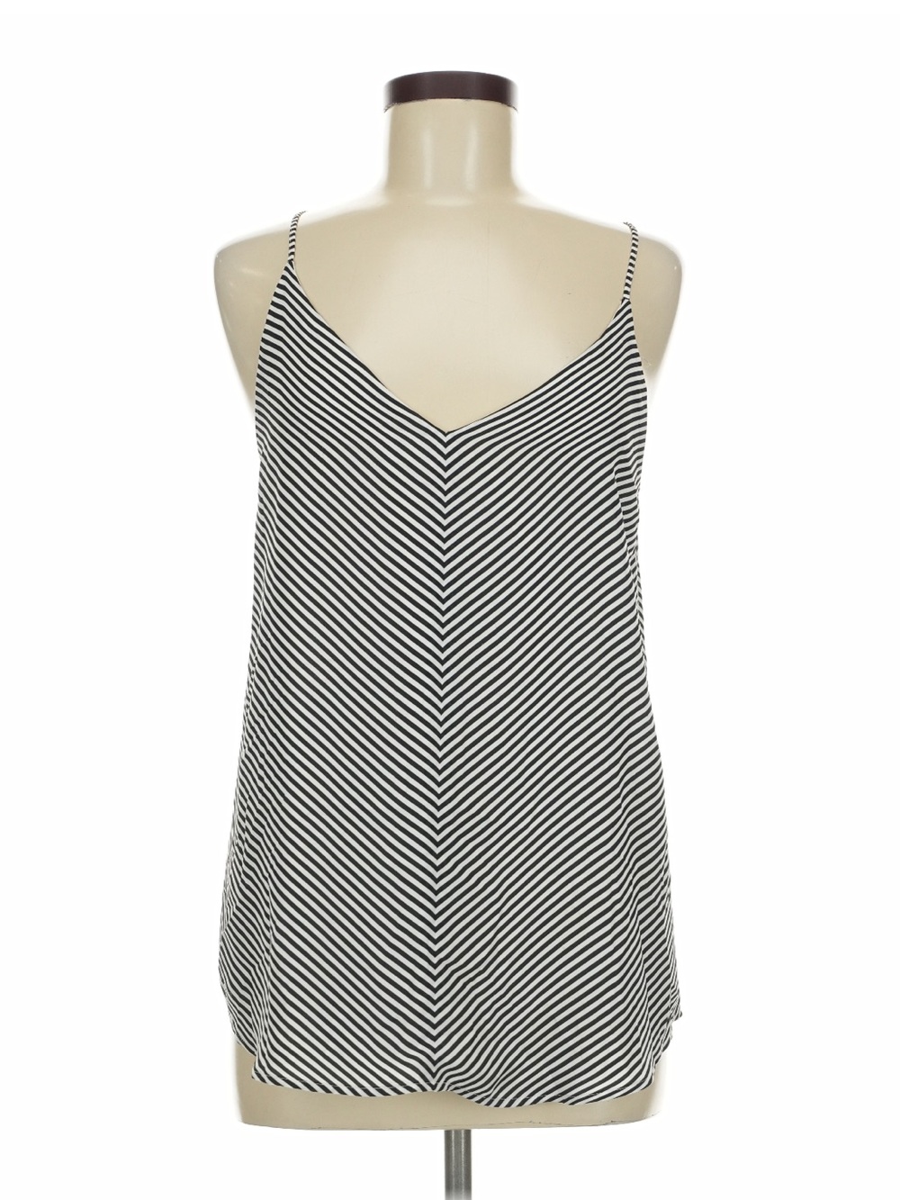 LOFT Black & White Diagonal Stripe V-Neck Cami